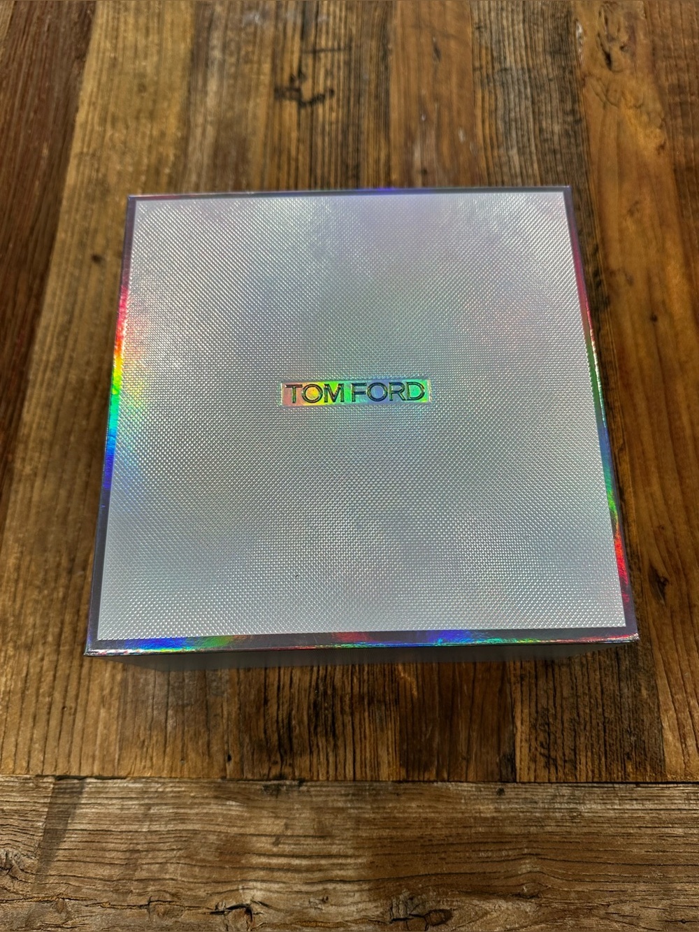 Tom Ford Iridescent Holographic Compact in Silver Sheen